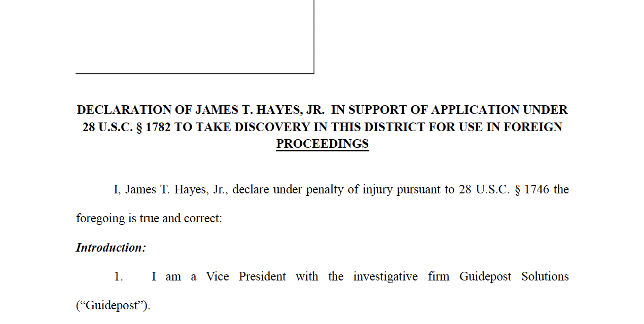 Private Investigator Affidavit